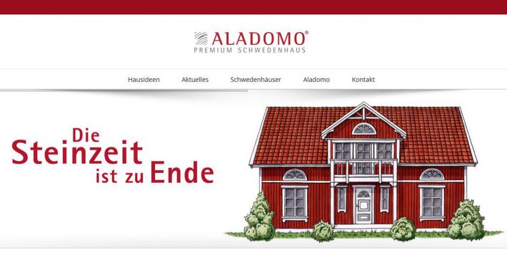 Webtexte: Aladomo Schwedenhaus